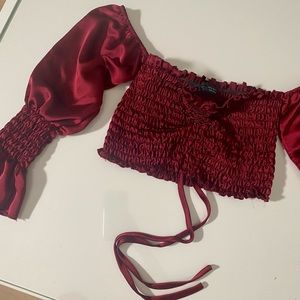 Burgundy crop top